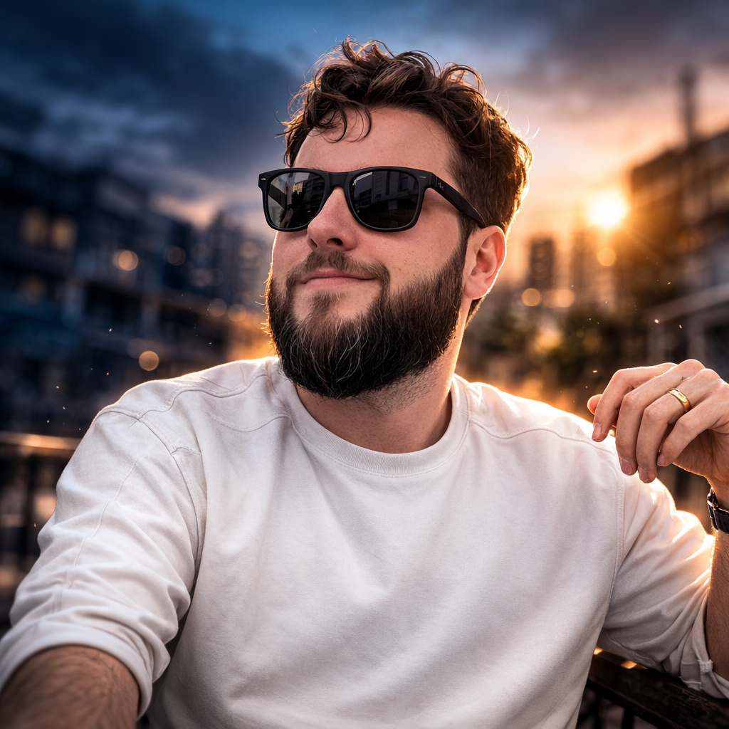 Capybara wearing formal business attire including a dark navy suit jacket, white dress shirt, and dark necktie, set against a dark gradient background. The capybara has a calm, direct expression conveying professionalism and approachability, establishing a warm yet business-like tone.